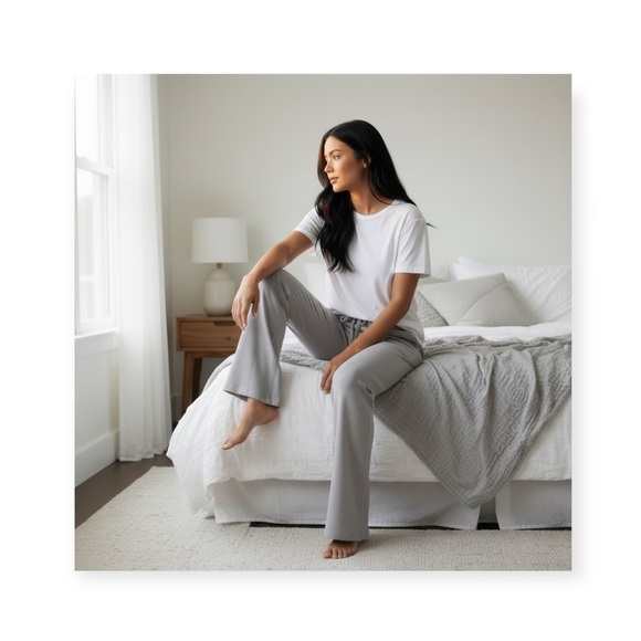 new Honeydew ★ Starlight Super Soft Slouchy Lounge Pants Sweatpants ★ Gunmetal - Picture 15 of 16